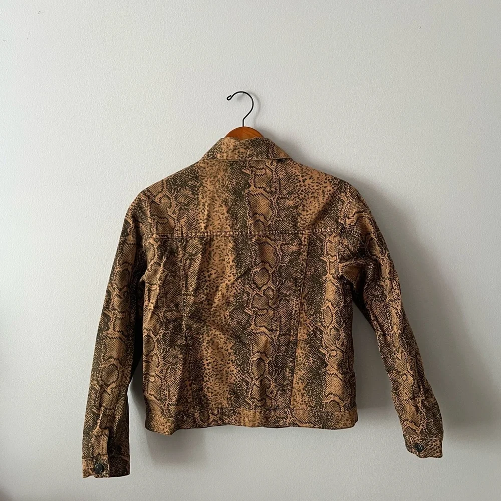 Free People Denim Snakeskin Jacket - Picture 5 of 5